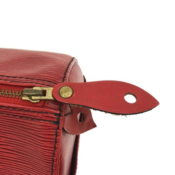 Auth LOUIS VUITTON Speedy 25 Castilian Red Epi V.Handbag - Picture 11 of 13